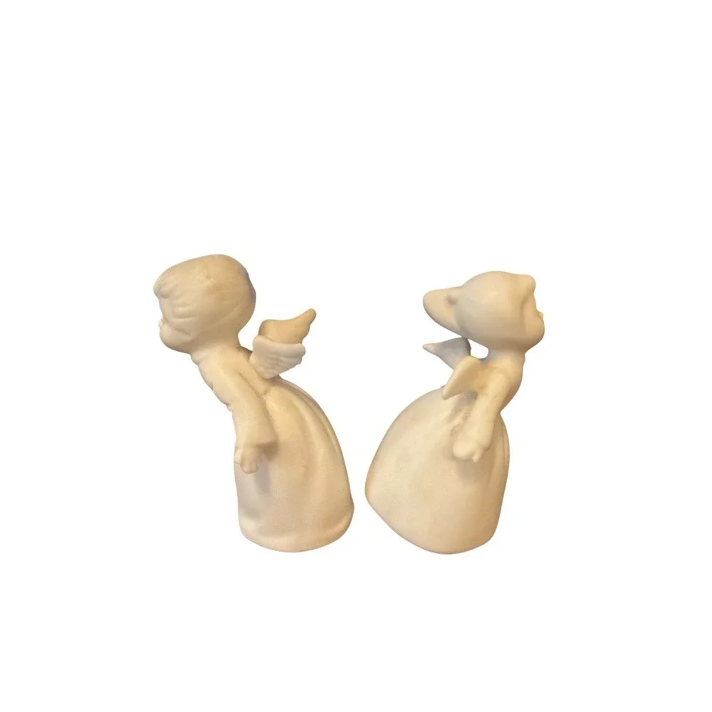 Napcoware Vintage Kissing Angels‎ Porcelain Bisque Figurines 3